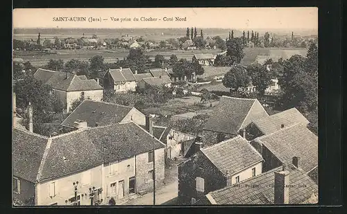 AK Saint Aubin, Vue prise du Clocher, Cote Nord