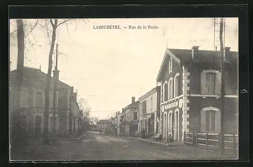 AK Labouheyre, Rue de la Poste, Strassenpartie