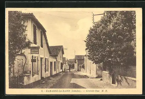 AK Gamarde-les-Bains, Grande-Rue, Strassenpartie