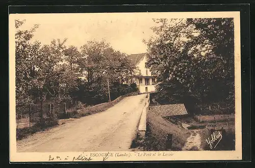 AK Escource, Le Pont et le Lavoir