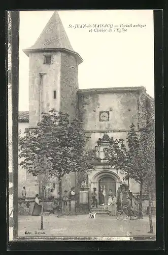 AK St-Jean-de-Maisacq, Portail antique et Clocher de l`Eglise