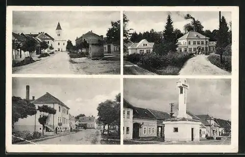 AK Ostrozska Nova Ves, Kirche, Gebäudeansicht, Ortspartie