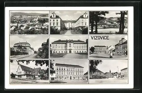 AK Vizovice, Hotel, Gebäudeansicht, Ortspartie