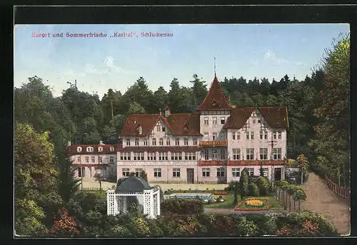 AK Schluckenau / Sluknov, Karltal, Totalansicht Kurhotel