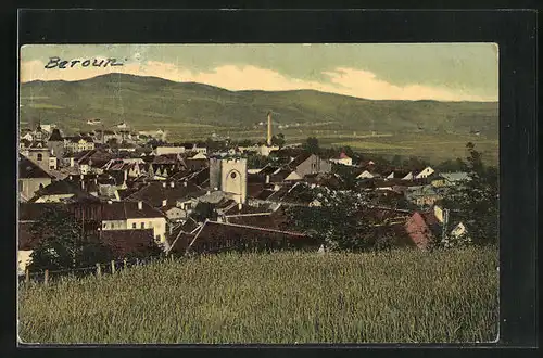 AK Beraun / Beroun, Ortsansicht mit Kirche