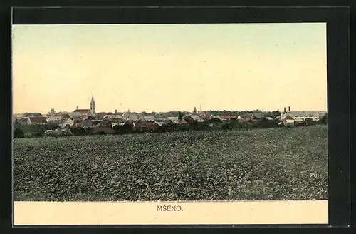 AK Mseno, Ortsansicht aus der Vogelschau