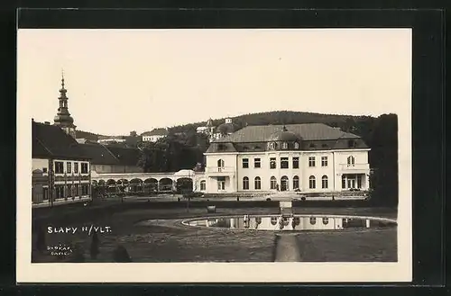 AK Slapy n./Vlt., Blick auf Gebäude