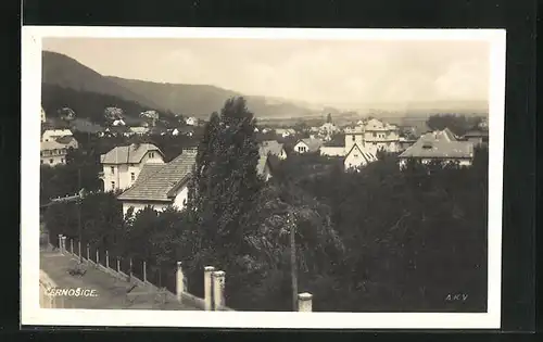 AK Cernosice, Ortsansicht aus der Vogelschau