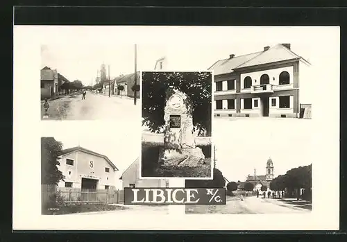 AK Libice nad Cidlinou, Fünf Ansichten des Ortes