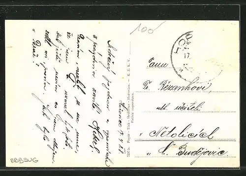 AK Horovice / Horowitz, Gesamtansicht aus der Vogelschau