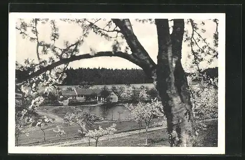 AK Ondrejov, Ortsansicht von einer Anhöhe aus