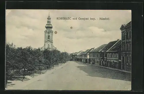 AK Kostelec nad Cernými lesyNàmesti, Marktplatz mit Blick zur Kirche