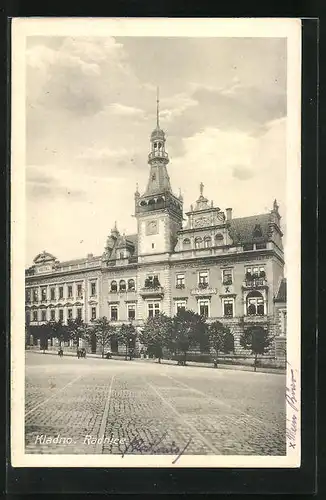 AK Kladno, Radnice, Blick zum Rathaus