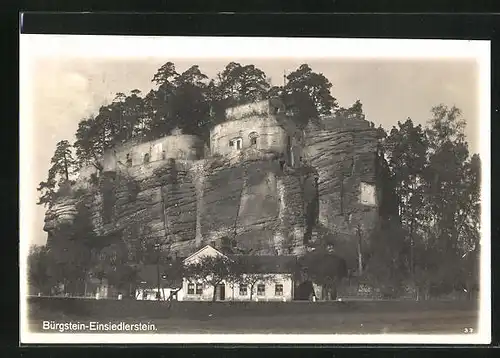 AK Bürgstein, Gebäude am Einsiedlerstein