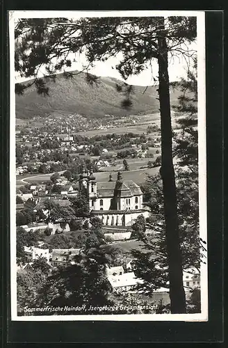 AK Haindorf / Hejnice, Gesamtansicht aus der Vogelschau