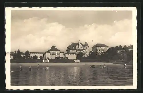 AK Wartenberg, Blick zum Strand vom Strandbad