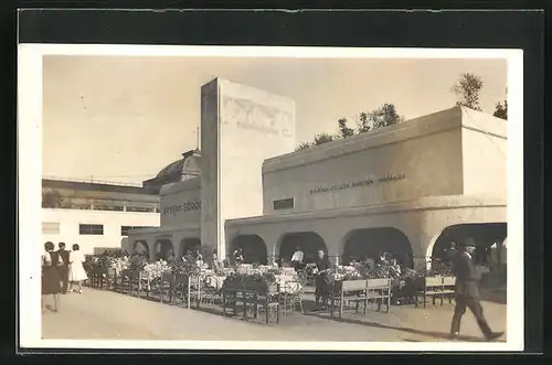 AK Budapest, Café-Restaurant auf dem Ausstellungsgelände 1942
