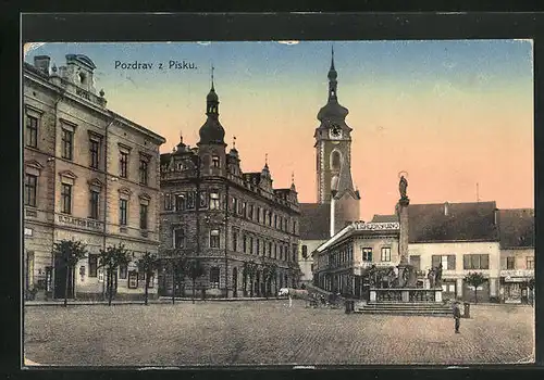 AK Pisek, Kirche am Marktplatz