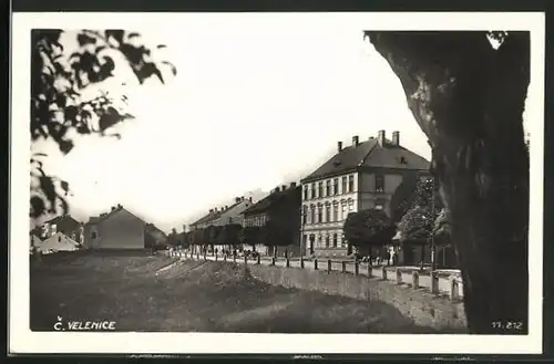 AK Ceske Velenice, Blick nach Strasse