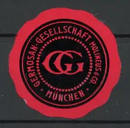 Präge-Reklamemarke Germosan GmbH Molineus & Co., München, Firmenlogo