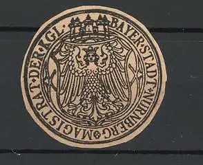 Reklamemarke Wappen d. Magistrat der Kgl. Bayer. Stadt Nürnberg