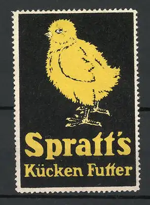 Reklamemarke Spratt's Kücken Futter, Ansicht eines Kückens