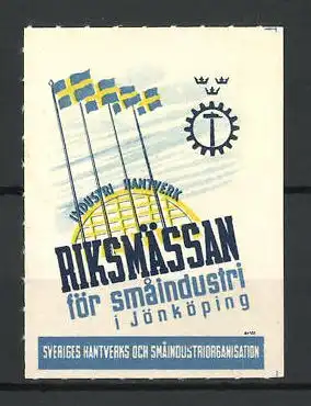 Reklamemarke Jönköping, Riksmässan för Smaindustrie, Messelogo Flaggen