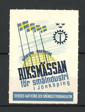 Reklamemarke Jönköping, Riksmässan för Smaindustrie, Messelogo Flaggen