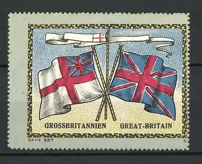 Reklamemarke Flaggen von Grossbritannien & Great Britain