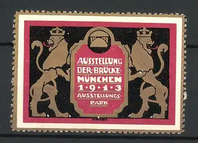 Reklamemarke München, Ausstellung Die Brücke 1913, Wappen