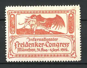 Reklamemarke München, Internationaler Freidenker-Congress 1912, Kampf mit einem Geier