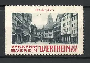 Reklamemarke Wertheim am Main, Marktplatz