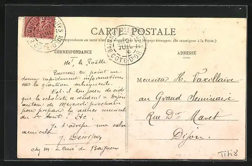 AK Chamesson-Sur-Seine, Pont sur la Seine