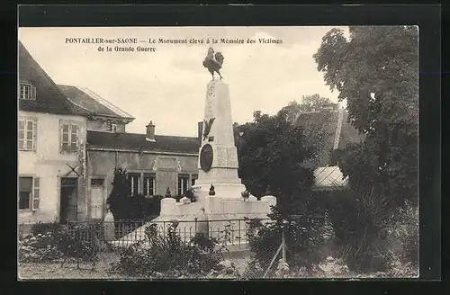 AK Pontailler-sur-Saone, Le Monument élevé à la Mémoire des Victimes de la Grande Guerre