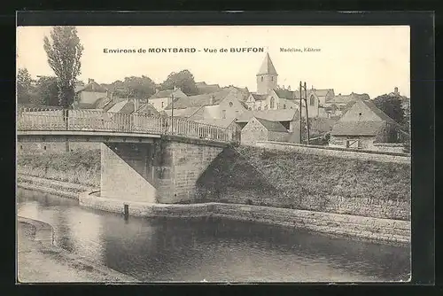 AK Buffon, Environs de Montbard, Vue de Buffon, Flusspartie