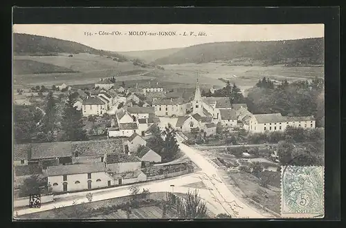 AK Moloy-sur-Ignon, Ortsansicht aus der Vogelschau