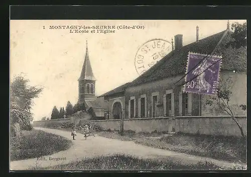 AK Montagny-les-Seurre, L`Ecole et l`Eglise