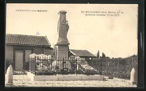 AK Charrey-sur-Saone, Le Monument aux Morts 1914-1918