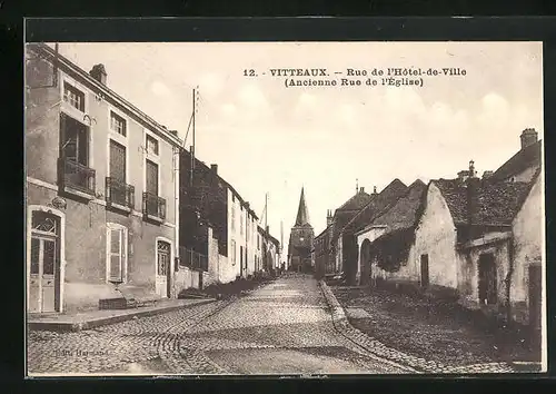 AK Vitteaux, Rue de l`Hôtel-de-Ville, Strassenpartie