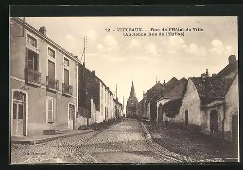 AK Vitteaux, La rue de l`Eglise, Strassenpartie