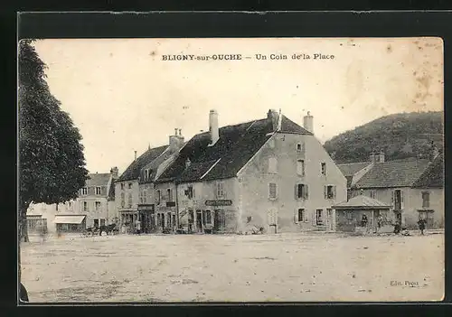 AK Bligny-sur-Ouche, Un Coin de la Place