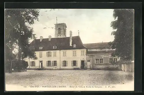 AK Pontailler-sur-Saone, Hôtel de Ville et Ecole de Garcons