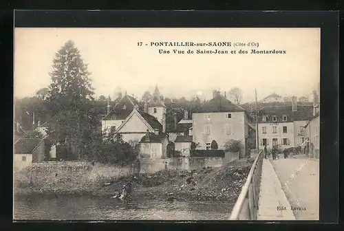 AK Pontailler-sur-Saone, Une Vue de Saint-Jean et des Montardoux