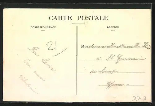 AK Époisses, Un Coin du Pays, près du Château, Strassenpartie