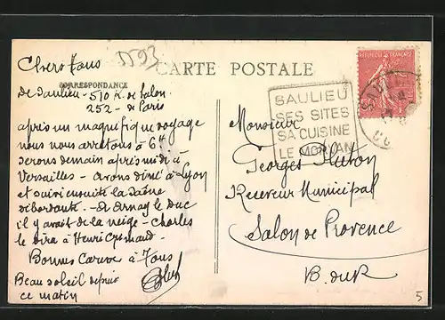 AK Saulieu, Vue panoramique prise du Clocher de la Basilique St-Andoche