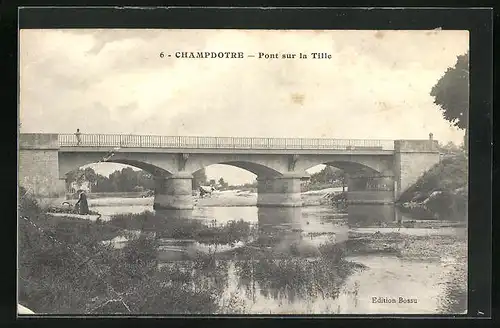 AK Champdotre, Pont sur la Tille