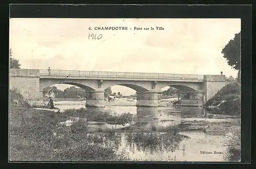 AK Champdotre, Pont sur la Tille