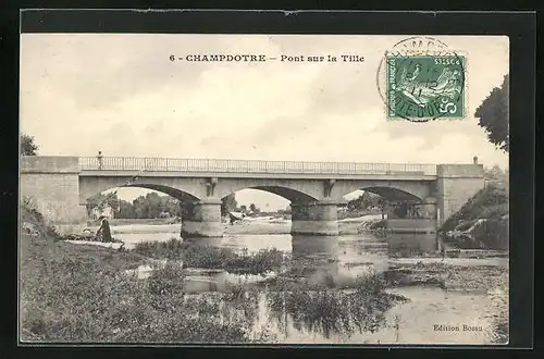 AK Champdotre, Pont sur la Tille