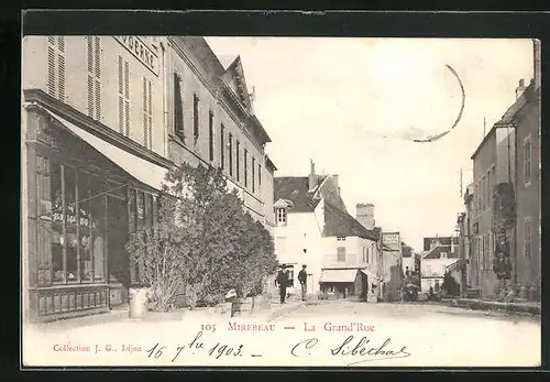 AK Mirebeau, Vue dans la Grande Rue