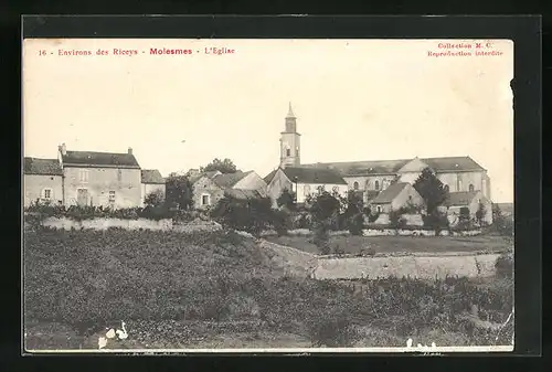 AK Molesmes, Vue sur l`Eglise